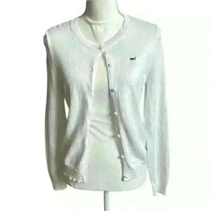 Vineyard Vines Button Down Front Crew Neck Cardigan 100% Cotton Women Size XS